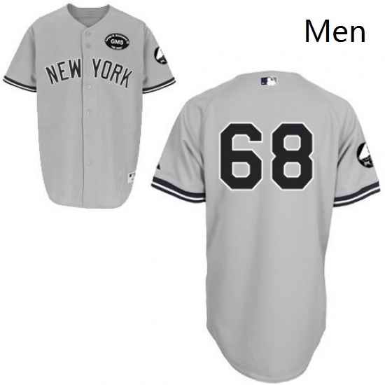 Mens Majestic New York Yankees 68 Dellin Betances Authentic Grey GMS The Boss MLB Jersey